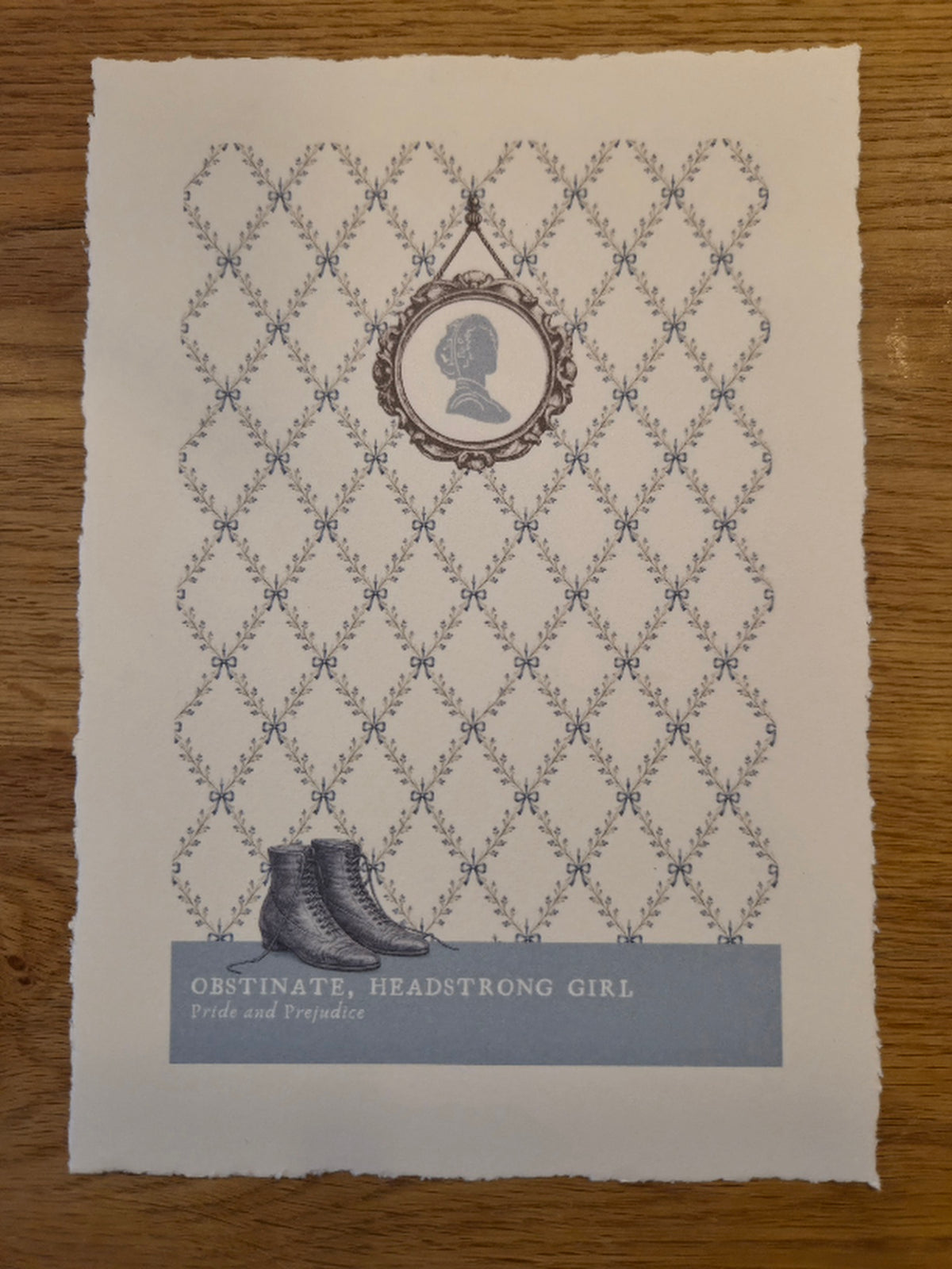 🟦 Blue Trellis A5 Print